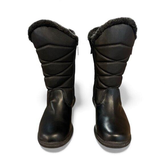 Totes Womens Black Quilted Winter Boots W/ Faux Fur Lining & Side Zippers Size 7 - Picture 6 of 8